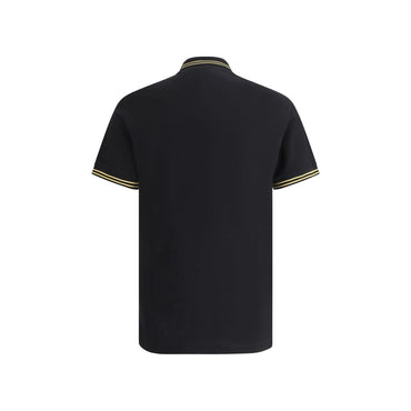Versace Black Cotton Polo Shirt