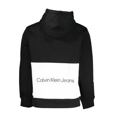 Calvin Klein Black Polyester Men Sweater with Hood