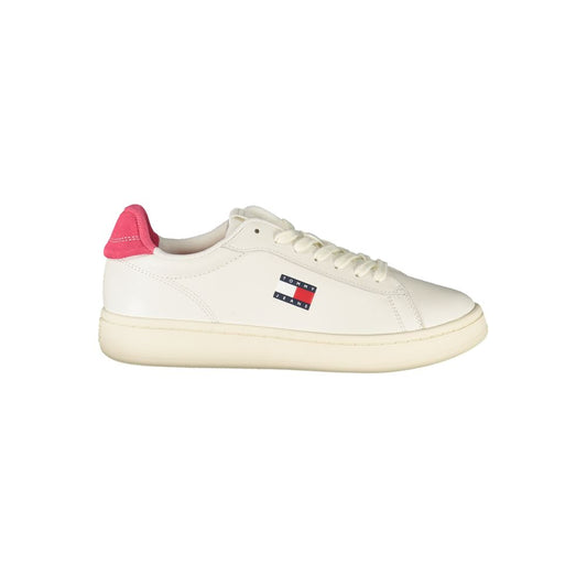Tommy Hilfiger White Leather Women Sneaker