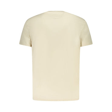 Tommy Hilfiger Beige Cotton Men T-Shirt