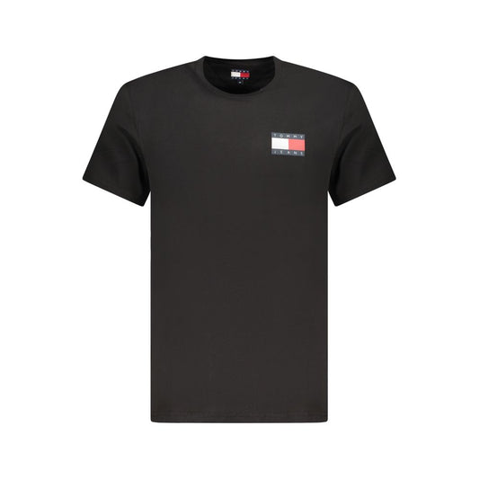 Tommy Hilfiger Black Cotton Men T-Shirt