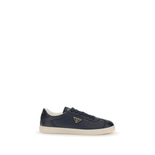 Prada Blue Calf Leather Bos Taurus Low Top Sneakers
