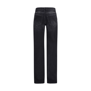 Balenciaga Black Cotton Relaxed Fit Jeans