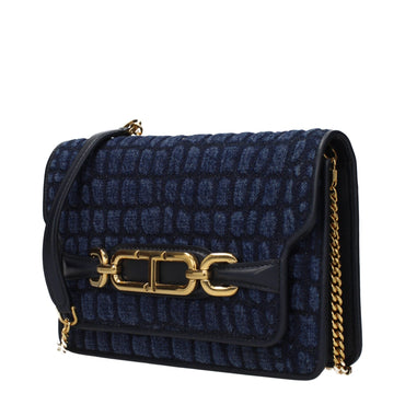 Tom Ford Blue Fabric Clutch Bag