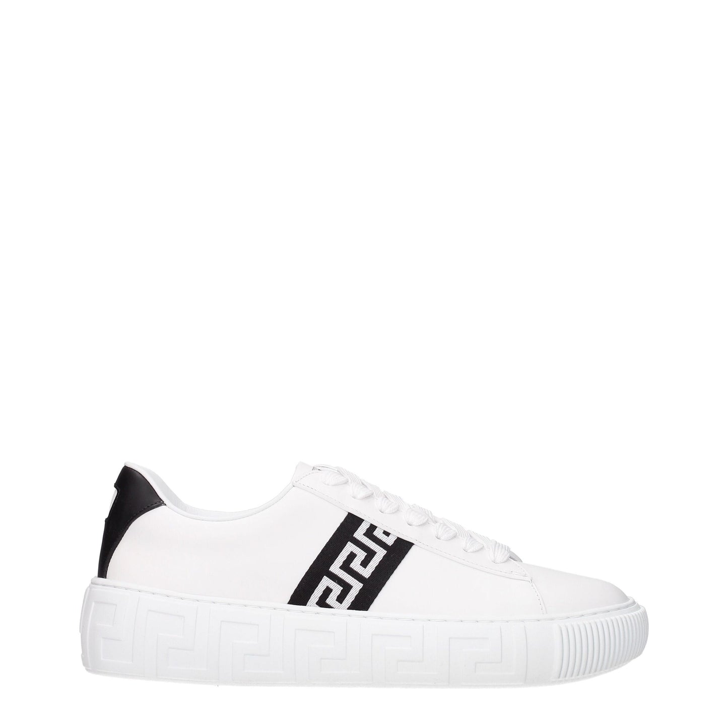 Versace White Leather Sneakers