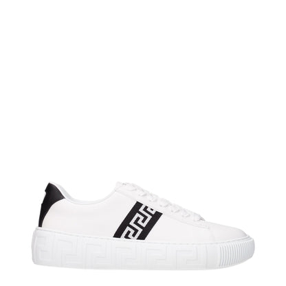 Versace White Leather Sneakers