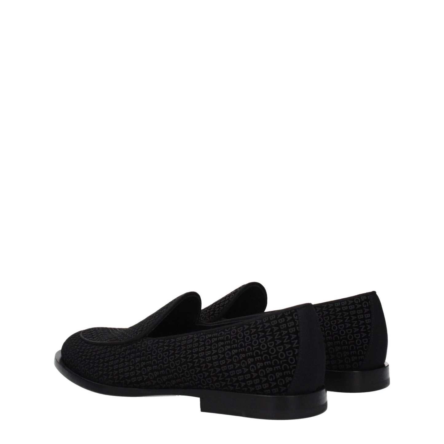 Dolce & Gabbana Black Velvet Slip-On Loafers