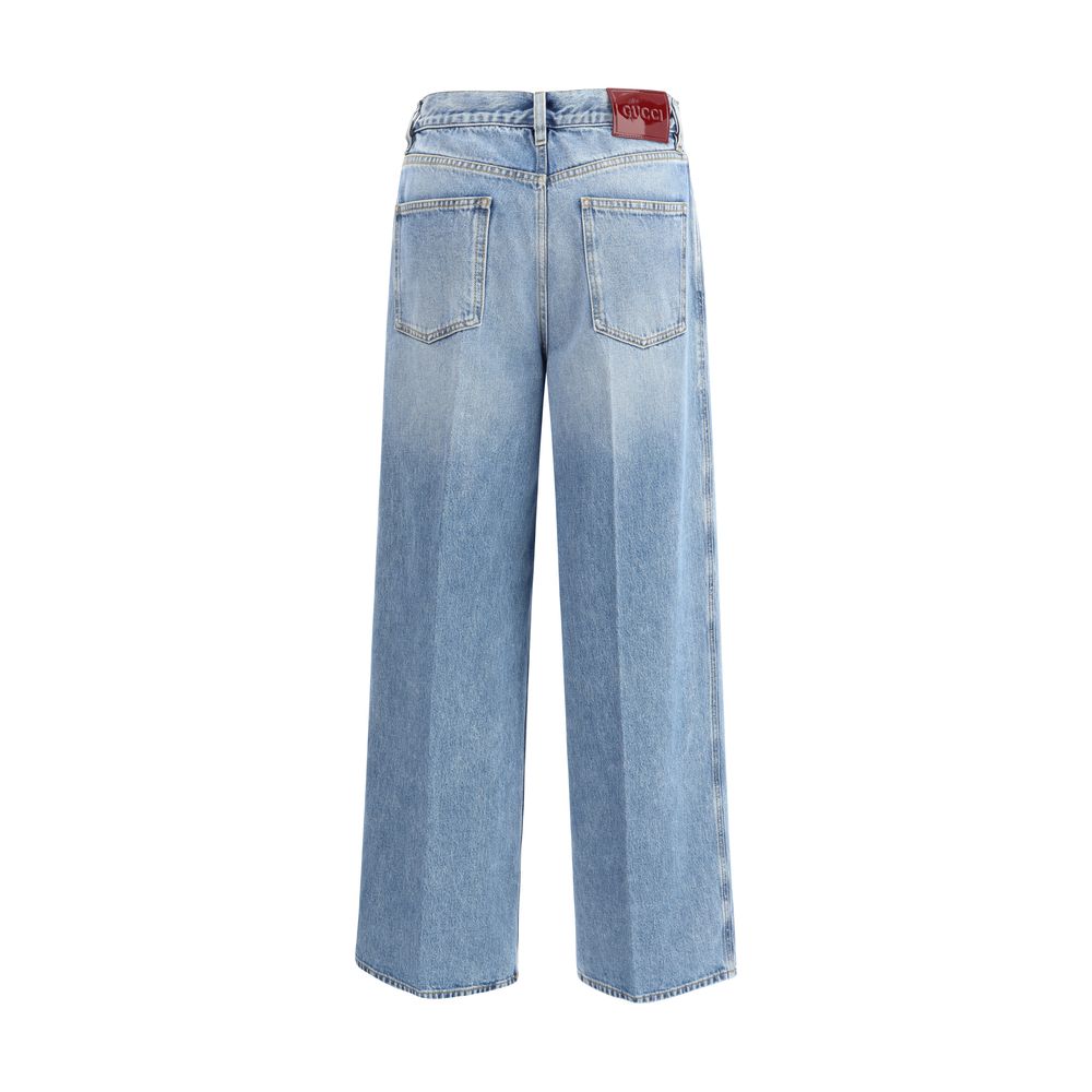 Gucci Light Blue Cotton Jeans Denim