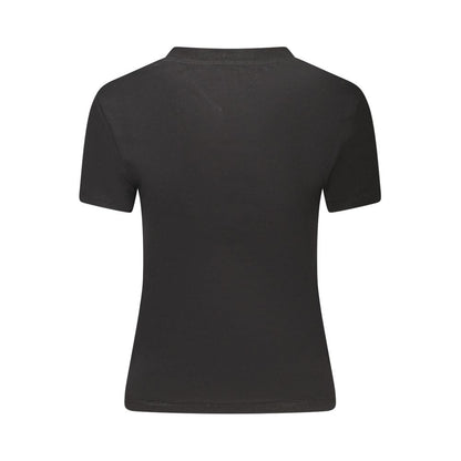 Tommy Hilfiger Black Cotton Women T-Shirt