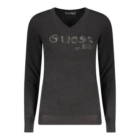Guess Jeans Black Viscose Women Sweater