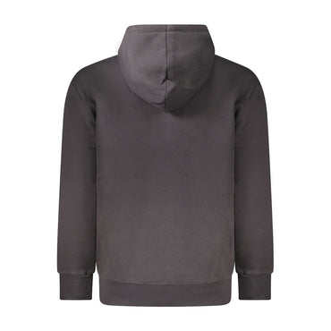 Timberland Black Cotton Men Sweater with Hood and Zip