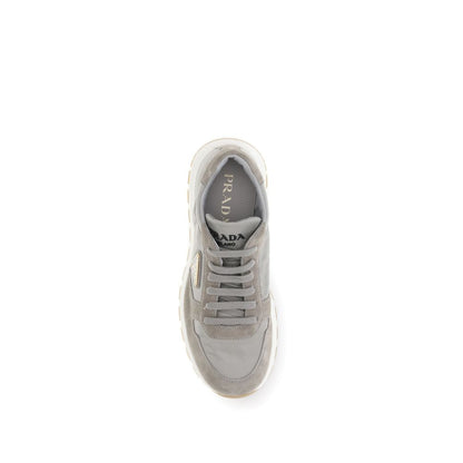 Prada Gray Recycled Polyamide Athletic Sneakers