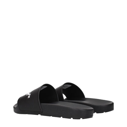 Off-White Black Cotton Slippers