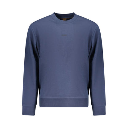 Hugo Boss Blue Cotton Men Sweater