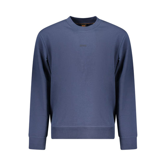 Hugo Boss Blue Cotton Men Sweater