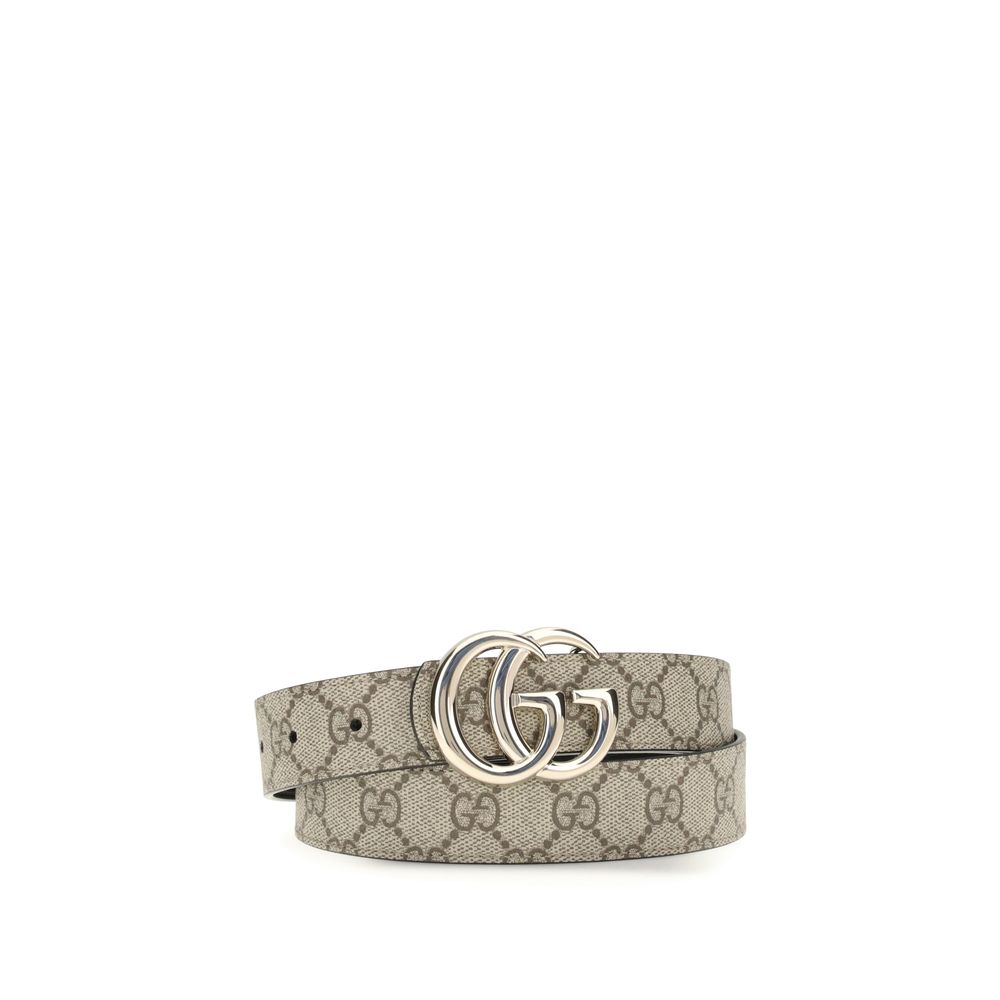 Gucci Beige Calf Leather Bos Taurus Regular Belt